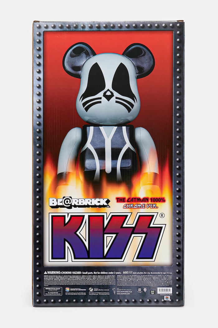 Αξεσουάρ Διακοσμητική φιγούρα Medicom Toy Be@rbrick KISS Catman Chrome Ver. 1000% KISS.Catman.1000 γκρί