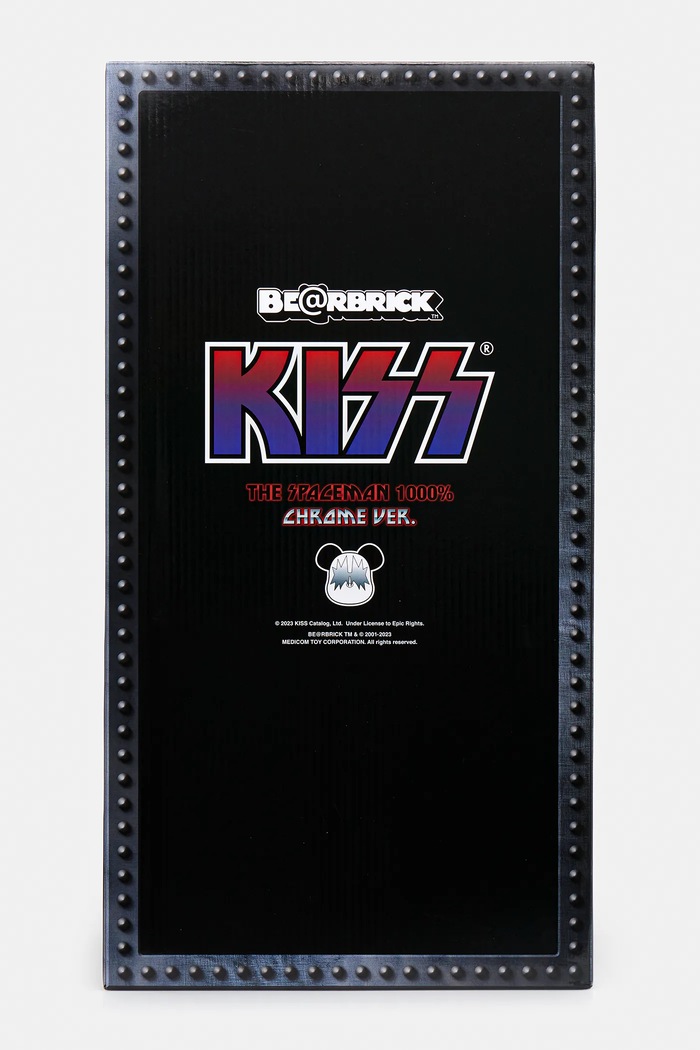 Декоративна фігурка Medicom Toy Be@rbrick KISS Space Man Chrome Ver. 1000% сірий KISS.SPACE.MAN.1000