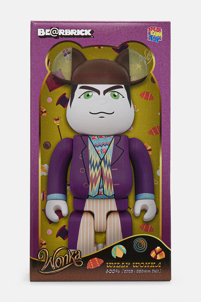 Декоративна фигурка Medicom Toy Be@rbrick Willy Wonka 400% виолетов Willy.Wonka.400