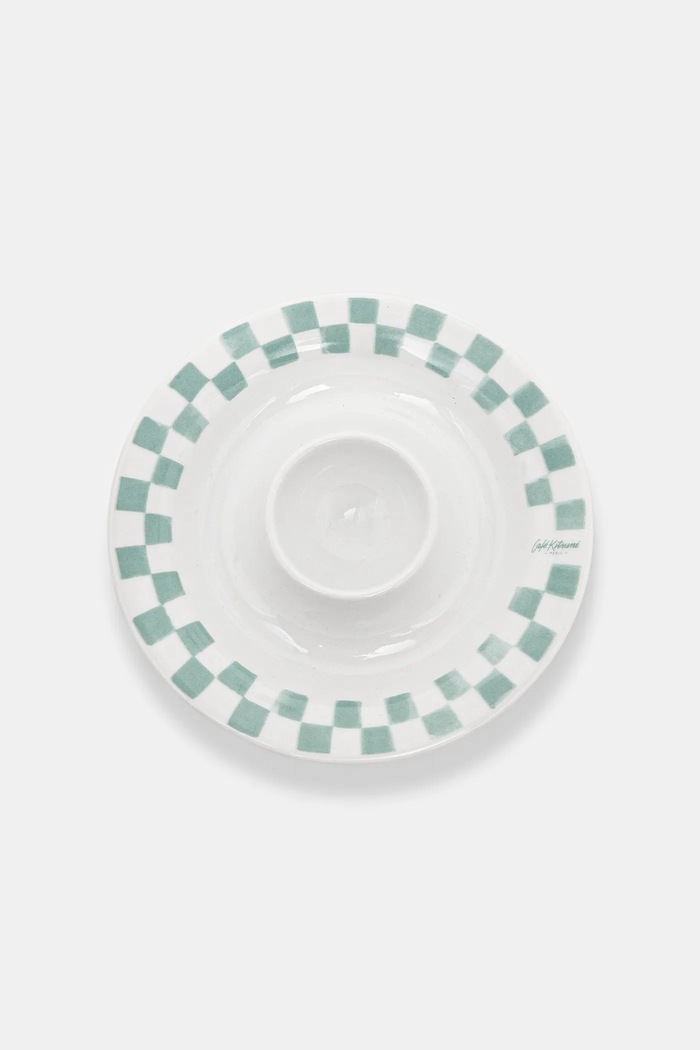Подставка для яйца Café Kitsuné Checkerboard Porcelain Egg Cup белый PU08104O0010
