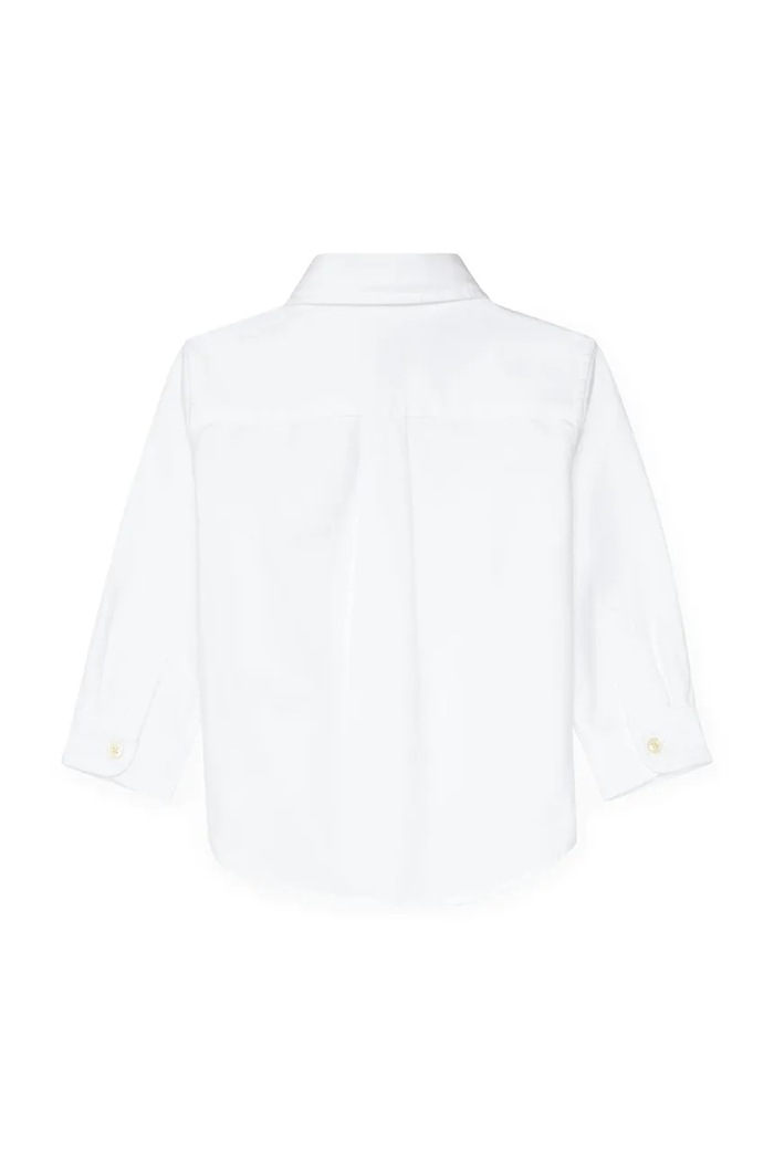 Polo Ralph Lauren cămașă din bumbac pentru bebeluși 320677133001 alb SS26