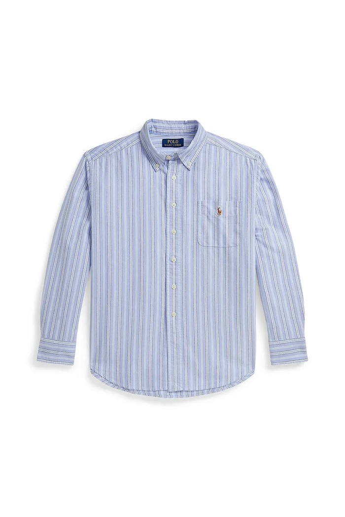 Dječja pamučna košulja Polo Ralph Lauren casual plava 323981020001