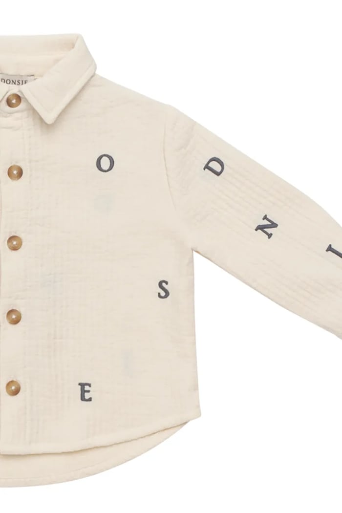 Detská bavlnená košeľa Donsje Chee Shirt biela 4107800