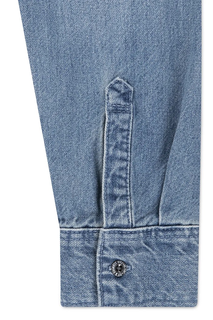 Detská bavlnená košeľa Levi's NEW BARSTOW WESTERN SHIRT modrá 8EL534