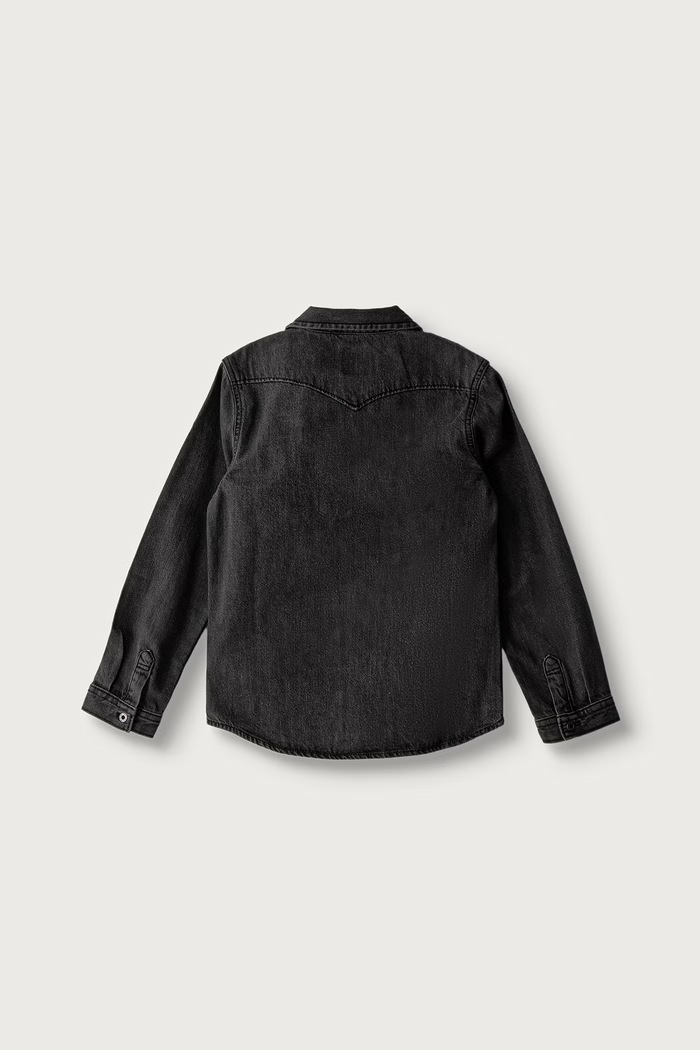 Levi's košeľa detská rifľová NEW BARSTOW WESTERN SHIRT 8EL534 sivá AW25