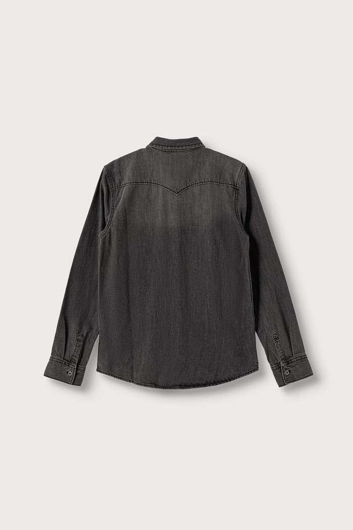 Levi's Košile dětská džínová NEW BARSTOW WESTERN SHIRT 9EL534 šedá AW25