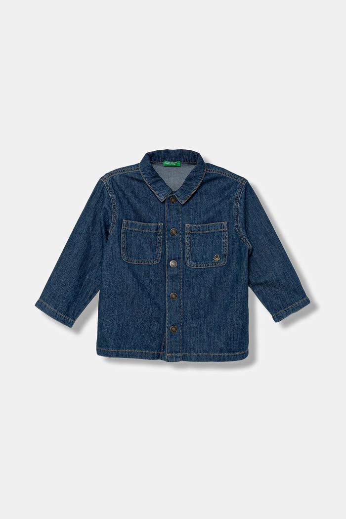 United Colors of Benetton koszula jeansowa dziecięca bawełna niebieski 5AD6GQ02U.P.seasonal