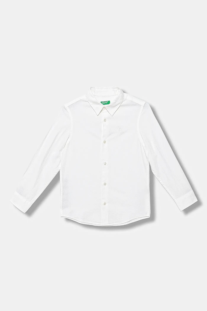 United Colors of Benetton koszula bawełniana dziecięca bawełna biały 5DGXCQ00T.G.Reprop.9BYA