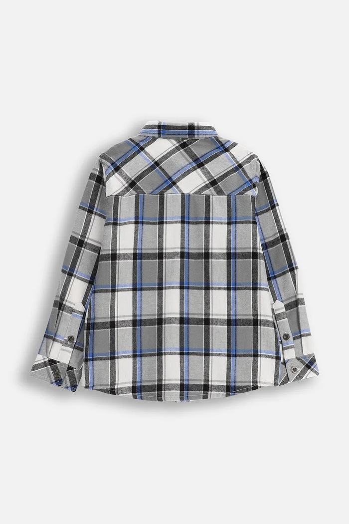 Coccodrillo koszula bawełniana dziecięca ZC5136101CBK szary AW25