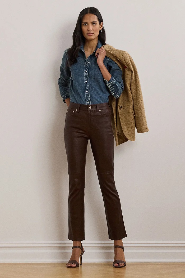 Odzież Lauren Ralph Lauren koszula jeansowa 200971084 niebieski
