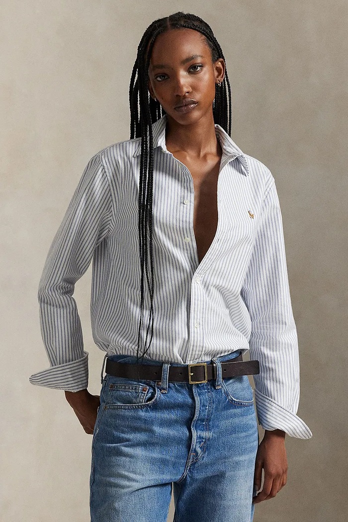 Bavlněná košile Polo Ralph Lauren regular modrá 211971500