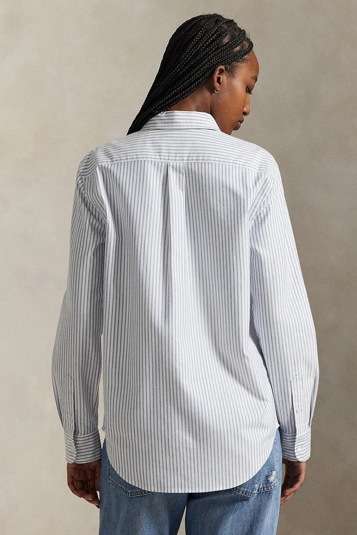 Bombažna srajca Polo Ralph Lauren 211971500 modra SS26