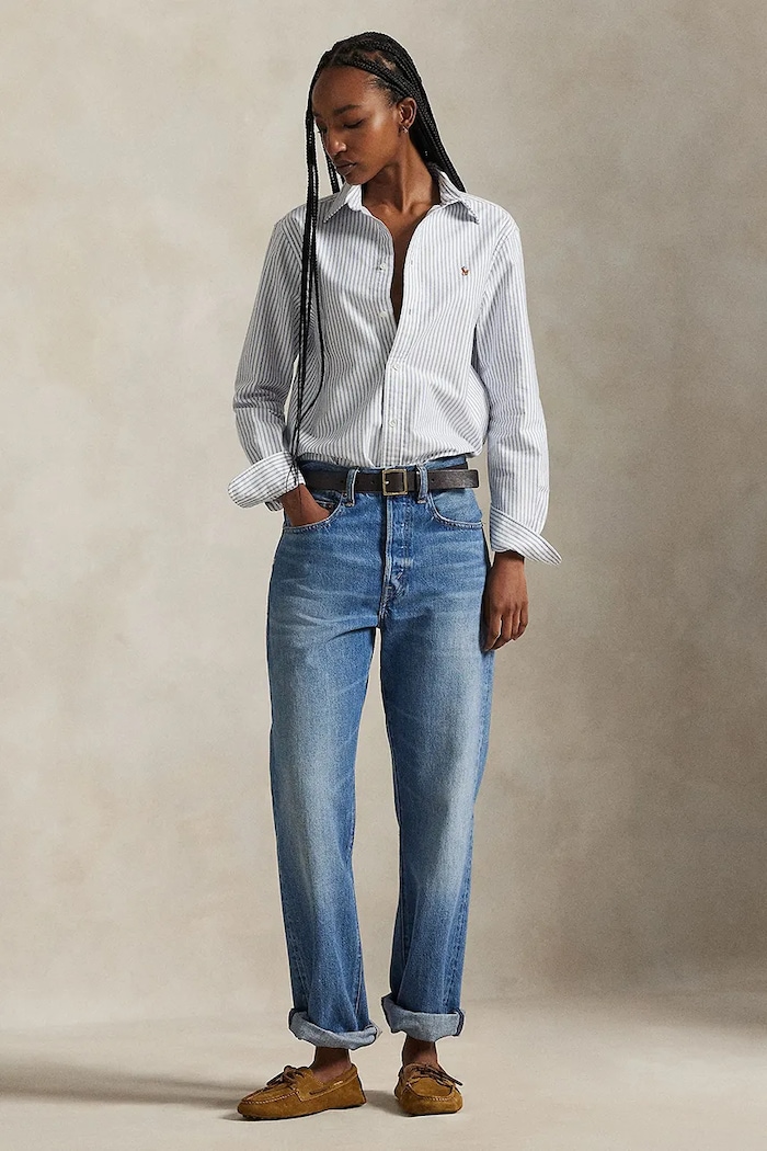 Oblečení Bavlněná košile Polo Ralph Lauren 211971500 modrá