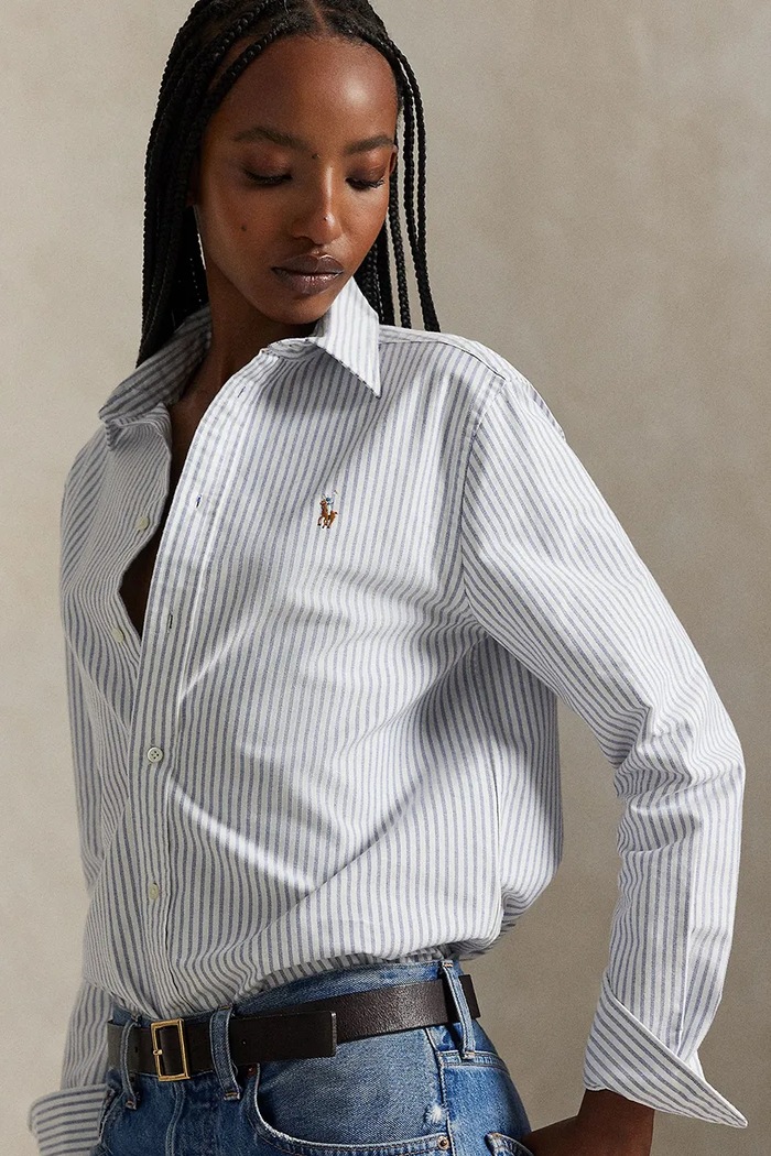 Bavlněná košile Polo Ralph Lauren modrá 211971500