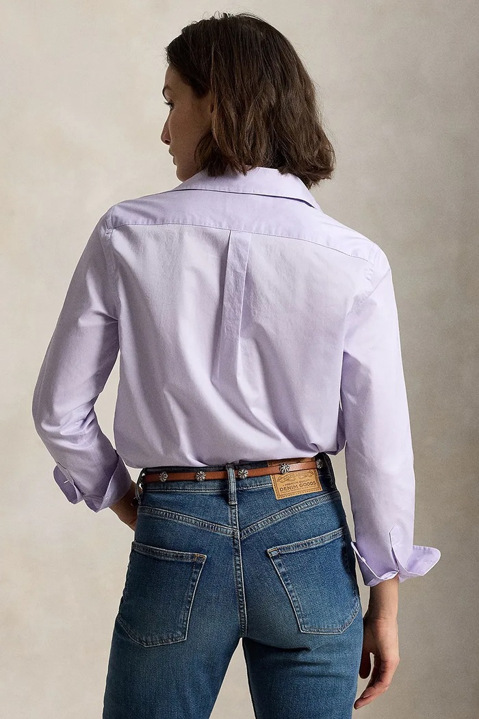 Polo Ralph Lauren koszula damska bawełniana 211A92177 fioletowy SS26