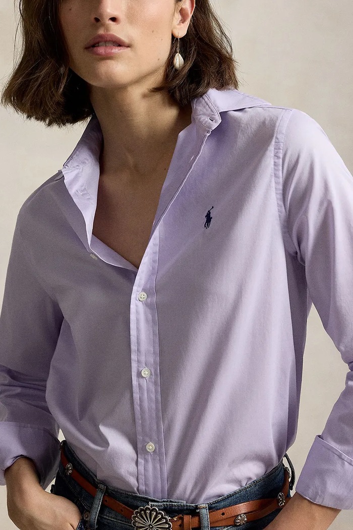 Polo Ralph Lauren koszula damska bawełniana fioletowy 211A92177