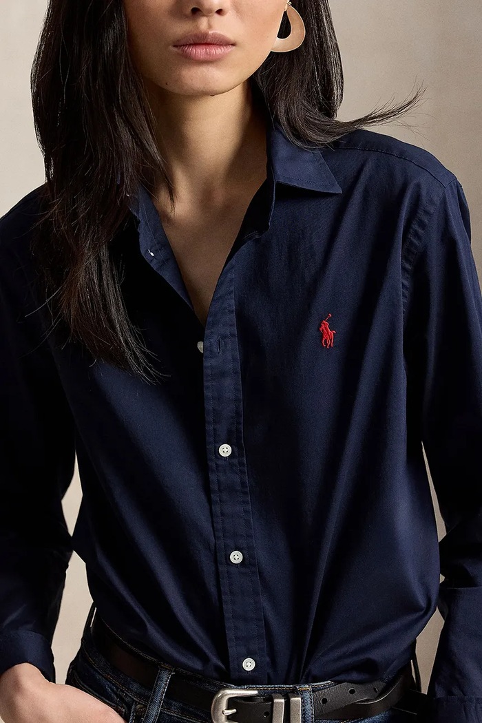 Polo Ralph Lauren koszula damska bawełniana granatowy 211A92177