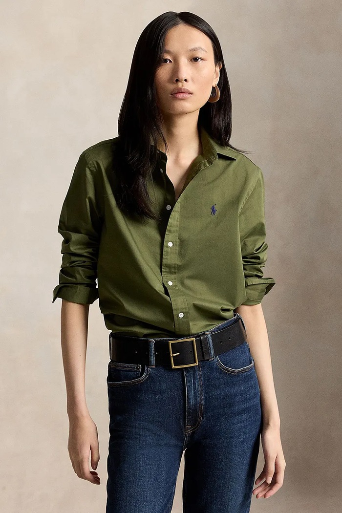 Polo Ralph Lauren koszula damska bawełniana zielony 211A92177