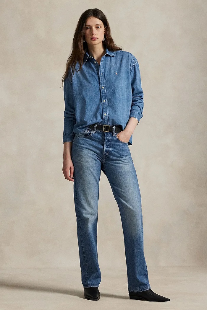 Oblačila Jeans srajca Polo Ralph Lauren 211969457 modra