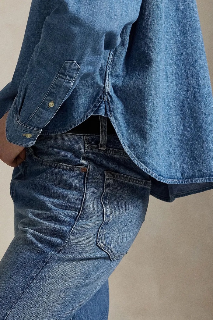 Jeans srajca Polo Ralph Lauren modra 211969457