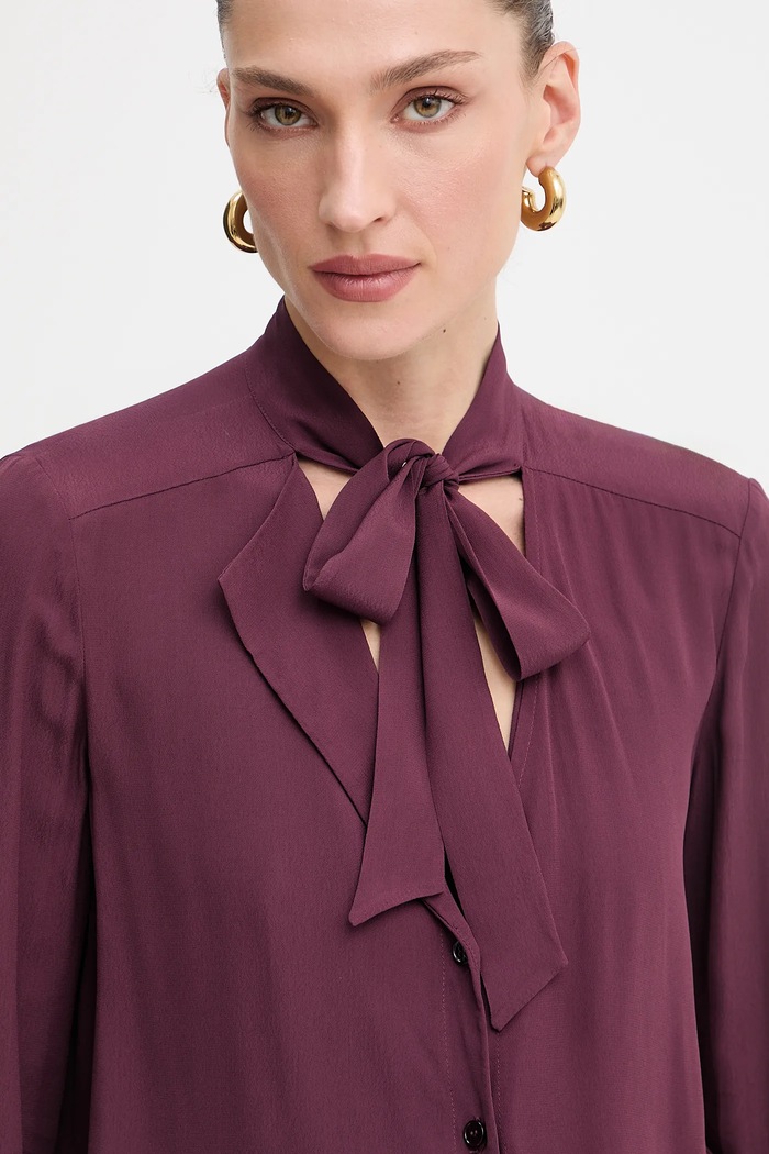 Patrizia Pepe cămașă 8C0785.A8I1 burgundia