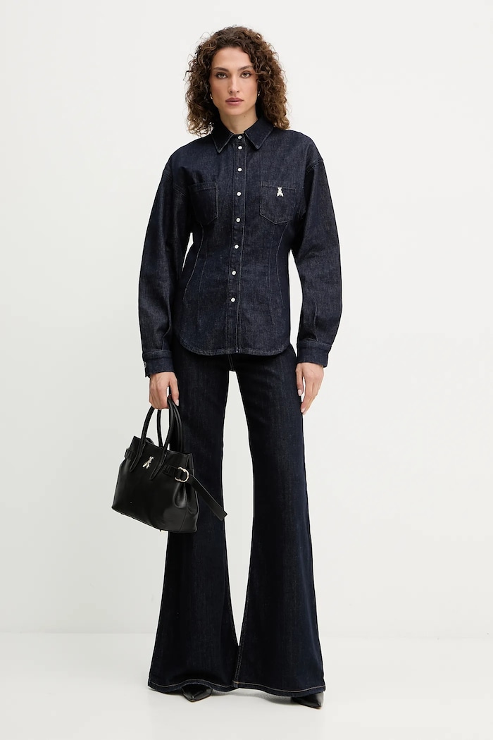 Patrizia Pepe koszula jeansowa 8C0795.D113 granatowy AW25