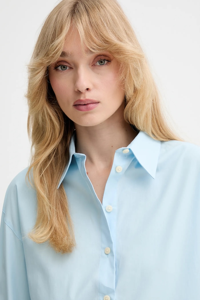 Košeľa Calvin Klein modrá LV044B160G