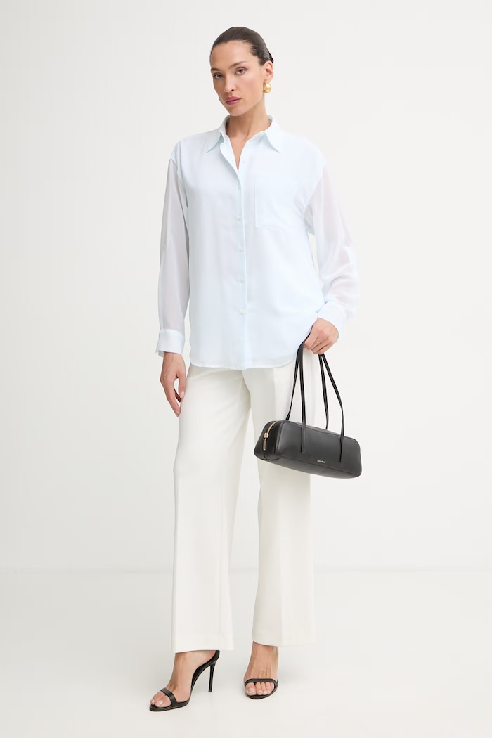 Calvin Klein košeľa dámska LV044B902G modrá AW25
