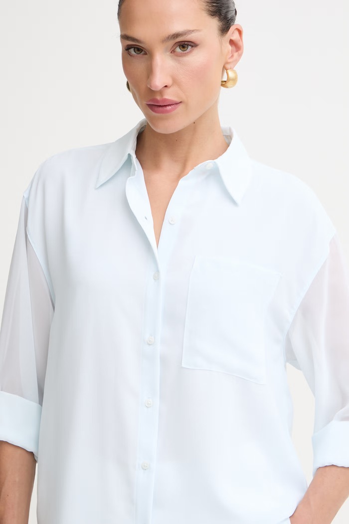 Calvin Klein košeľa dámska modrá LV044B902G