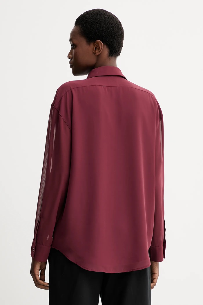 Îmbrăcăminte Calvin Klein cămașă pentru femei LV044B902G burgundia