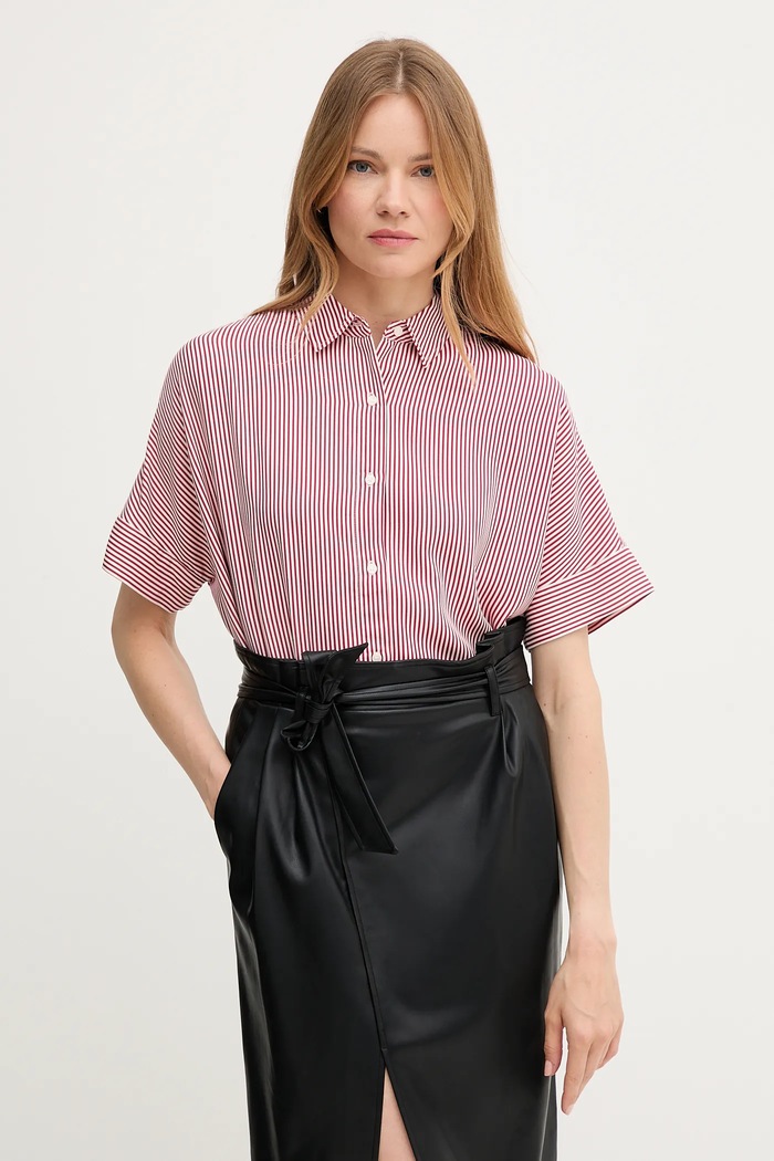 Tommy Hilfiger cămașă cu modele rosu WW0WW45883