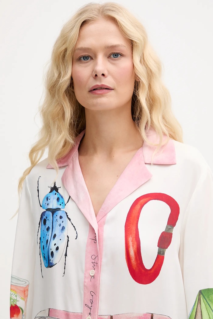 Košeľa Stine Goya 0 béžová SG.AW25.T096.2263