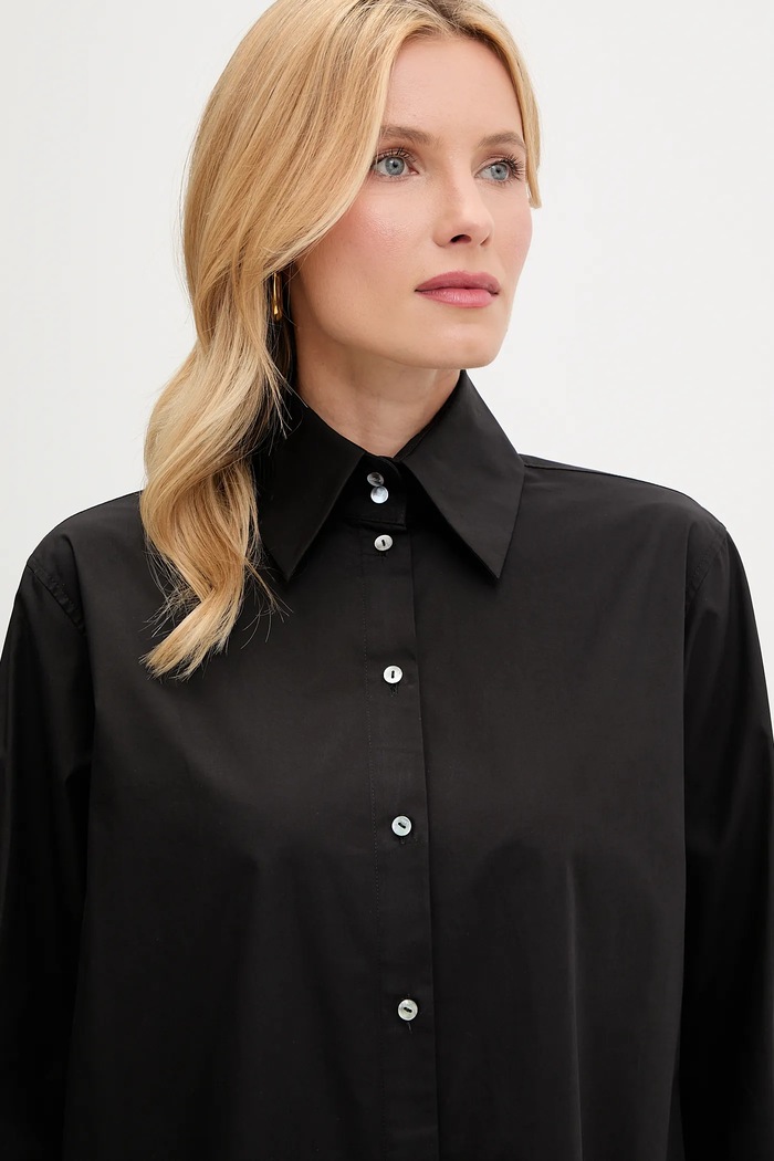 Хлопковая рубашка Karl Lagerfeld чёрный A3W11023
