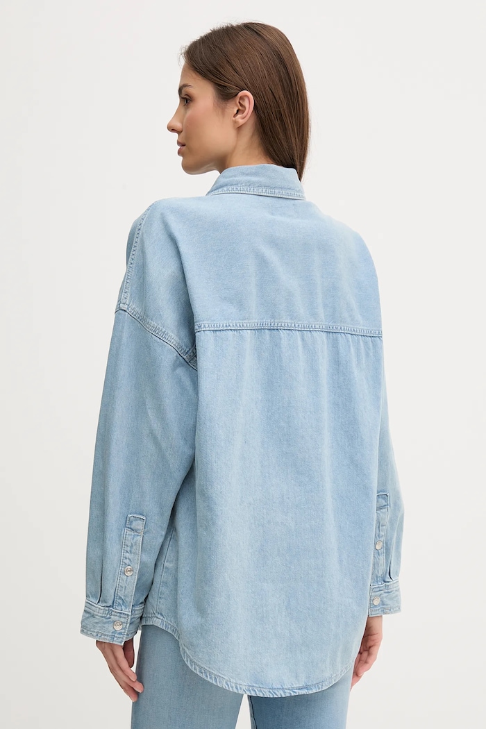 Odzież Calvin Klein Jeans koszula jeansowa LV047C709G niebieski