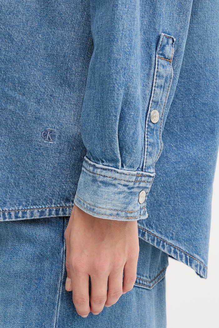 Rifľová košeľa Calvin Klein Jeans LV047C783G modrá