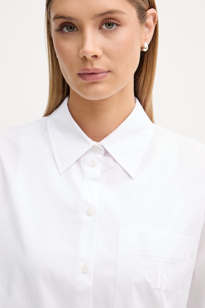 Košeľa Calvin Klein Jeans biela LV047C143G