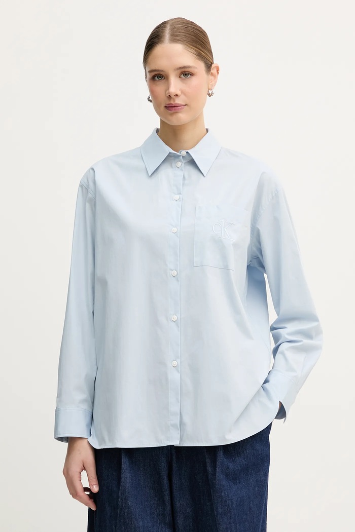 Calvin Klein Jeans koszula niebieski LV047C143G