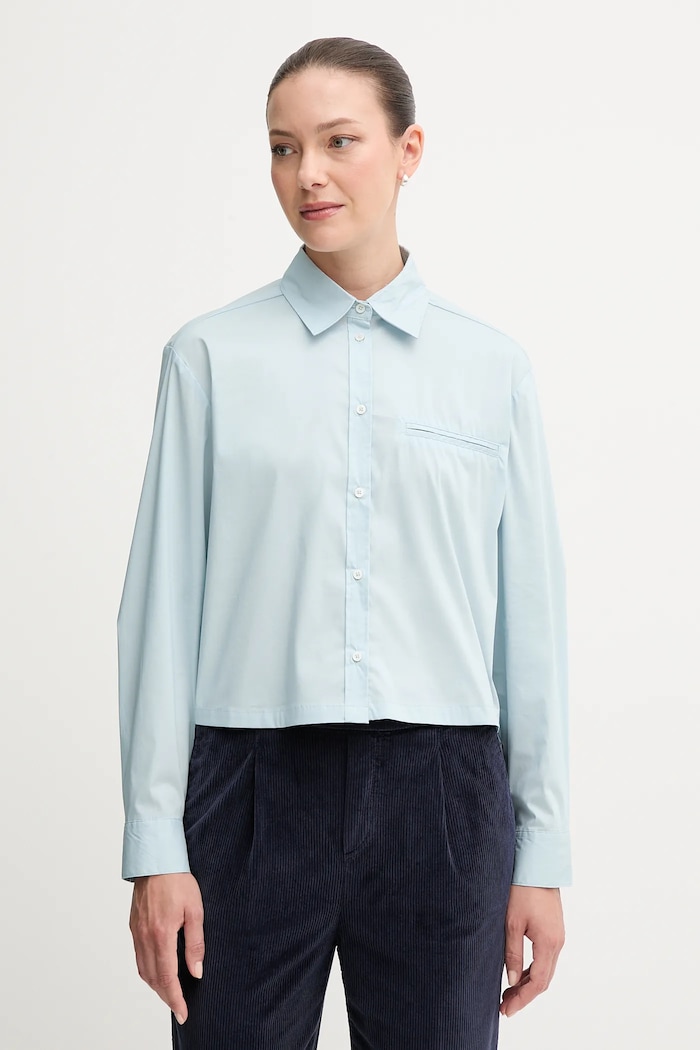 Košeľa United Colors of Benetton relaxed modrá 54KXDQ0CC