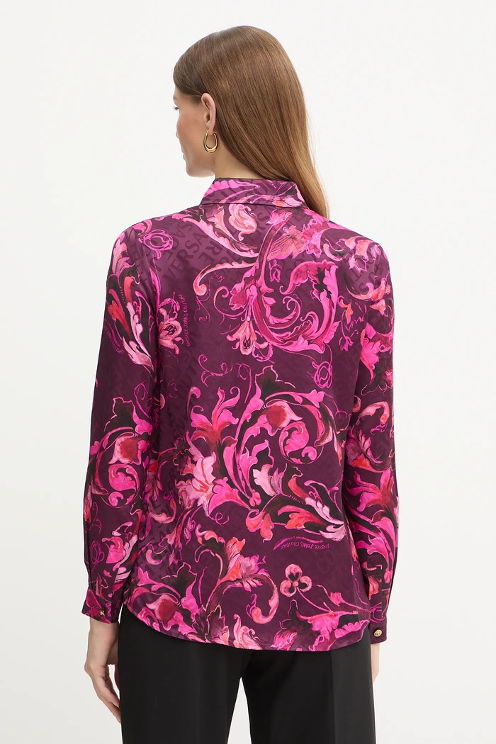 Ρούχα Πουκάμισο Versace Jeans Couture 79HAL201.NS671 μπορντό