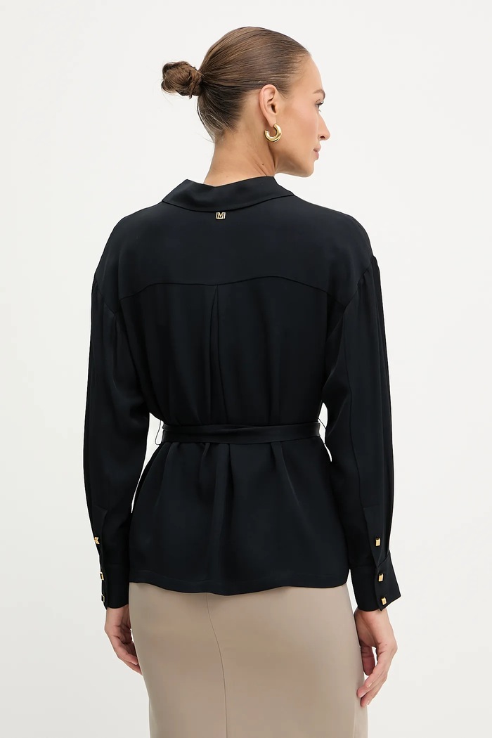 Ρούχα Πουκάμισο Marciano by Guess ANITA 5YGH13.7356A μαύρο