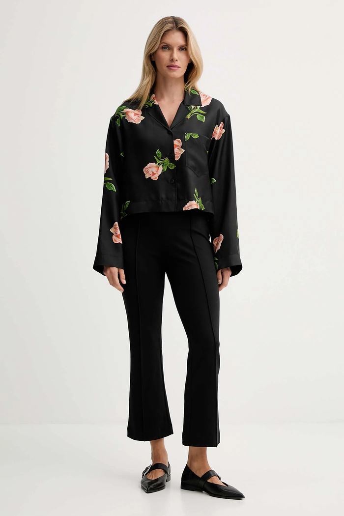 Nanushka selyem ing NW25PFTP05798 fekete AW25