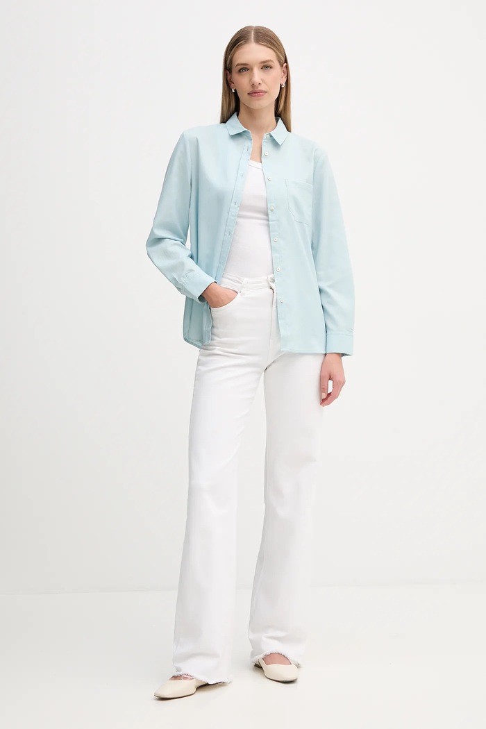 Πουκάμισο United Colors of Benetton 56D8DQ0CG μπλε AW25