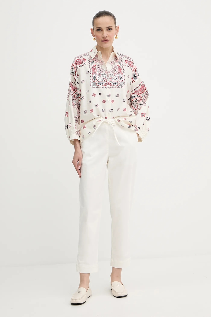 Bavlnená košeľa Weekend Max Mara ADDA 2525116021600 béžová AW25