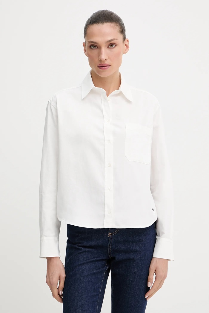 Weekend Max Mara Cămașă din bumbac NUORO alb 2525116111600