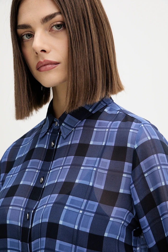 Košeľa Tommy Jeans DW0DW21452 tmavomodrá