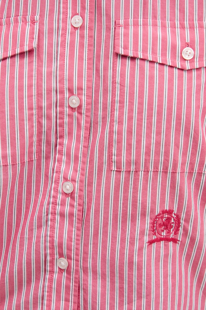 Bavlnená košeľa Tommy Jeans DW0DW21453 ružová