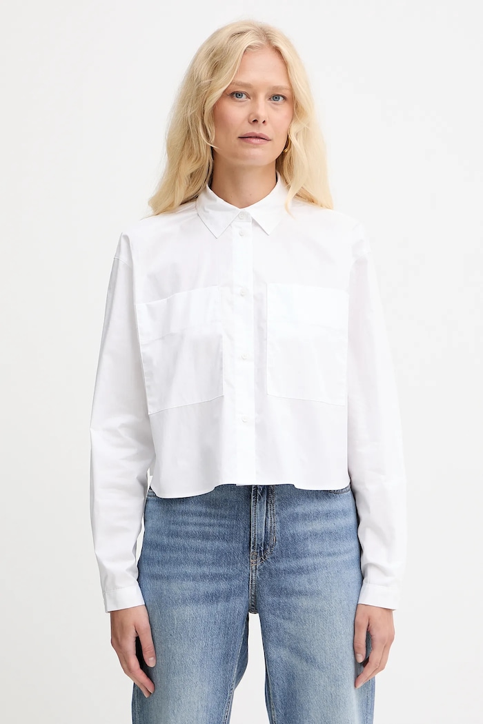 Armani Exchange koszula bawełniana bawełna biały XW001399.AF12812