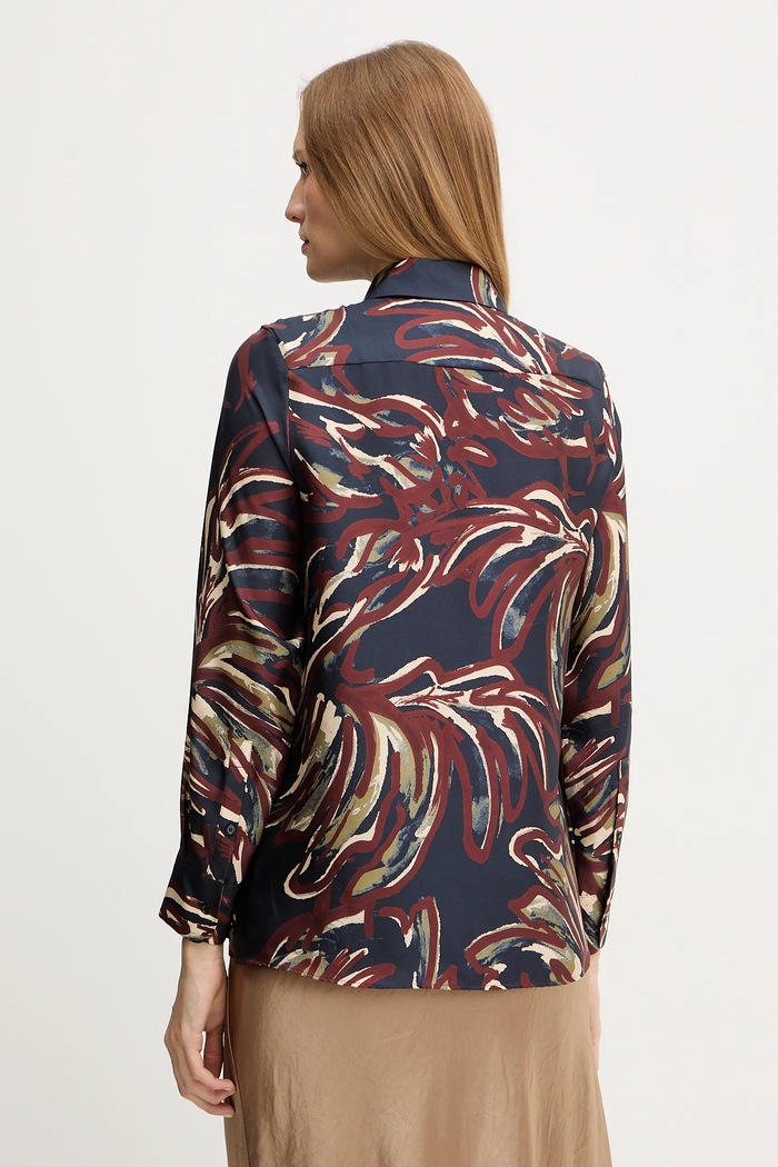 Ruházat Weekend Max Mara selyem ing RIVE 2525116062600 sötétkék
