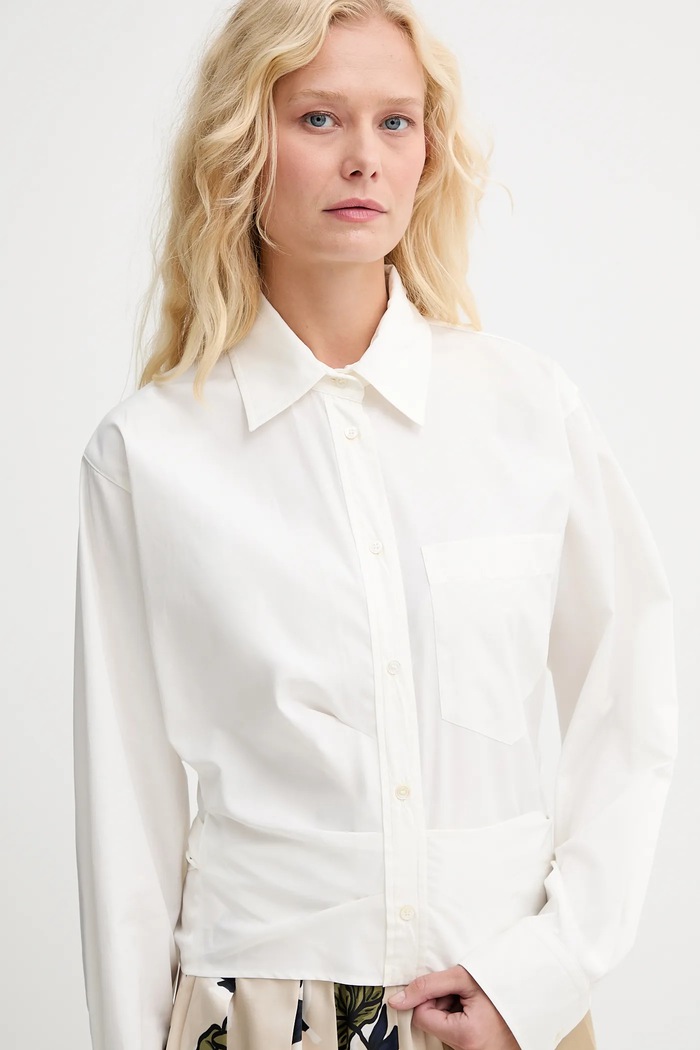 Weekend Max Mara koszula bawełniana FRESCO beżowy 2525116072600