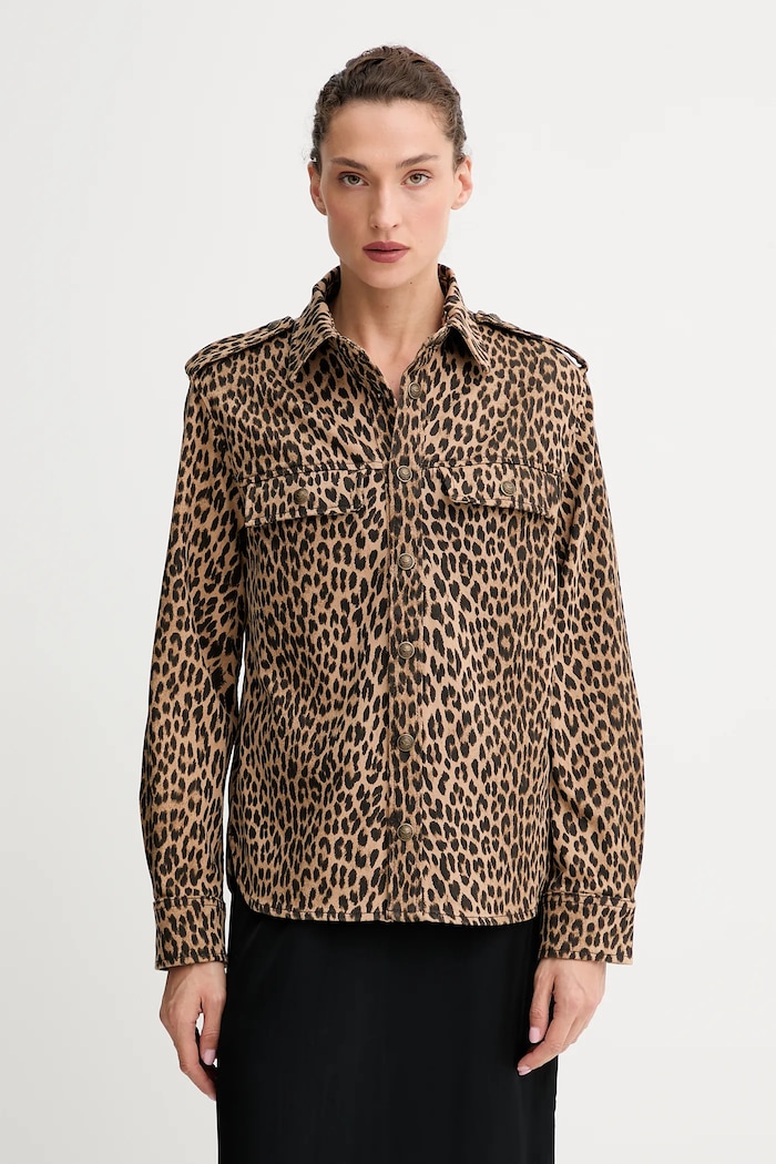 Rifľová bunda ZADIG&VOLTAIRE bez kapucne hnedá WWSH02260